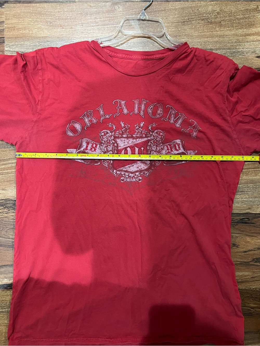 Red Oklahoma Graphic Tee - Men's Casual Shirt Vintage Y2K Oklahoma Sooners - Picture 4 of 5